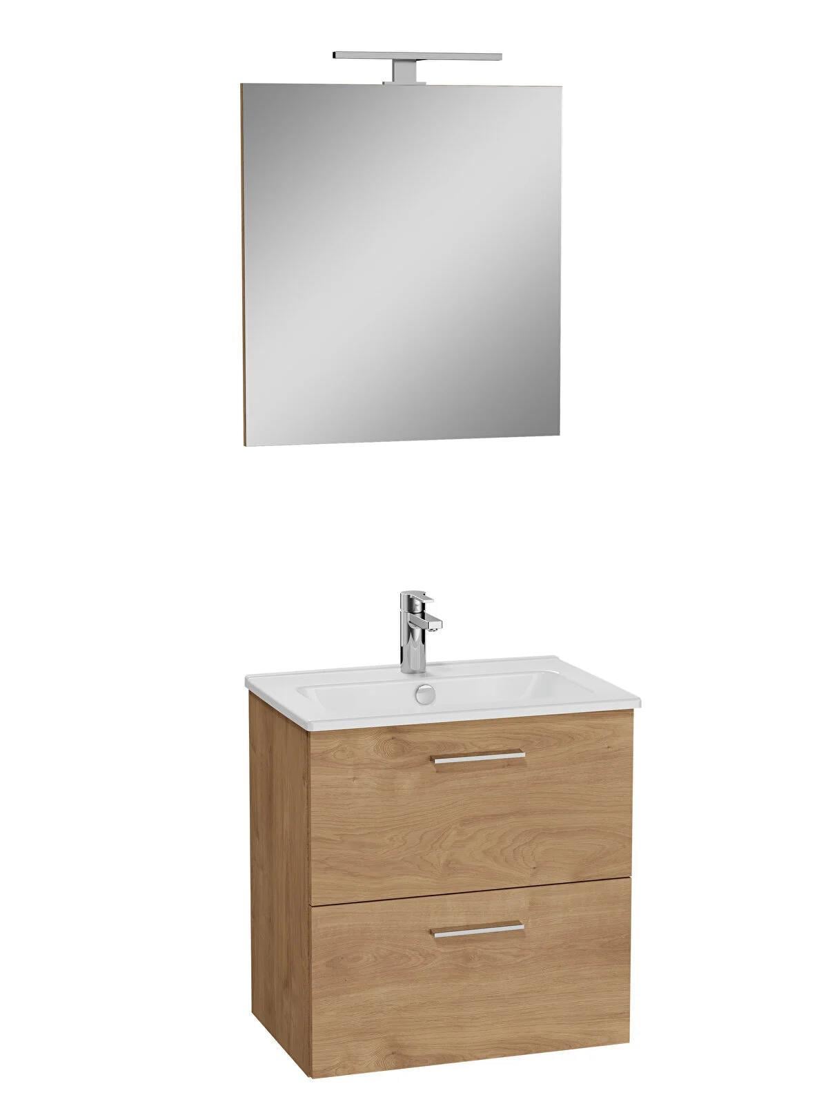 Vitra Mia Banyo Dolabı Seti 60Cm,Çekmeceli Altın Meşe 67092