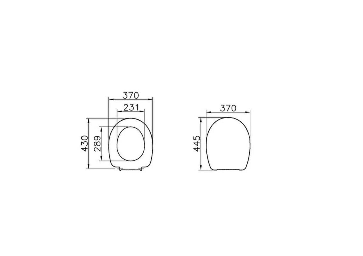 Vitra Opal Nuvoplast Klozet Kapağı (Metal Menteşeli), 23-003-001