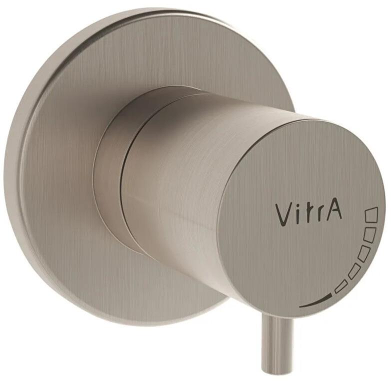 Vitra Origin Ankastre Stop Valf (Sıva Üstü Grubu), Fırçalı Nikel A4145834