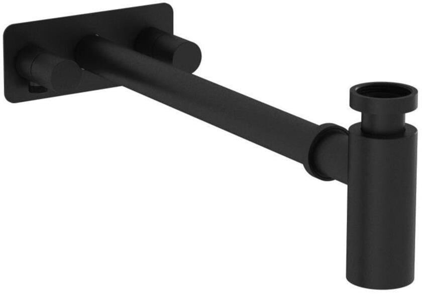Vitra Origin Lavabo Sifonu, Asimetrik Rozet, Mat Siyah, A4515636