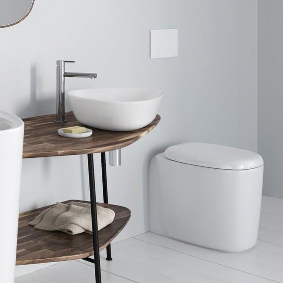 Vitra Plural Üçgen Alçak Çanak Lavabo, 47 cm, Mat Beyaz, 7812B401-0016