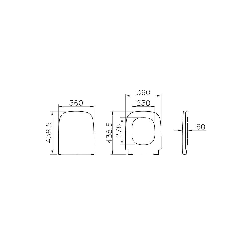 Vitra S20 Klozet Kapağı, Yavaş Kapanır (Plastik Menteşeli), 147-003-909