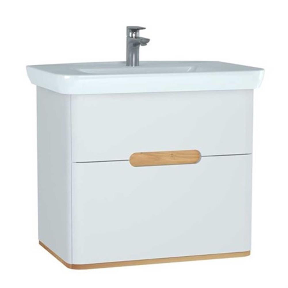 Vitra Sento Çift Çekmeceli Lavabo Dolabı, Ayaksız, 80 Cm, Mat Beyaz 60824