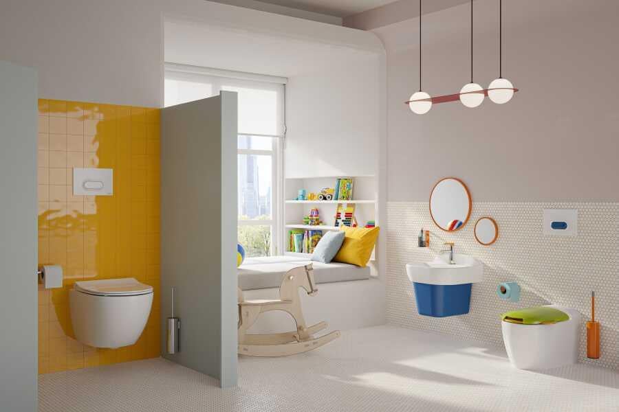 Vitra Sento Çocuklar İçin Lavabo Bataryası, Krom-Sarı A42666