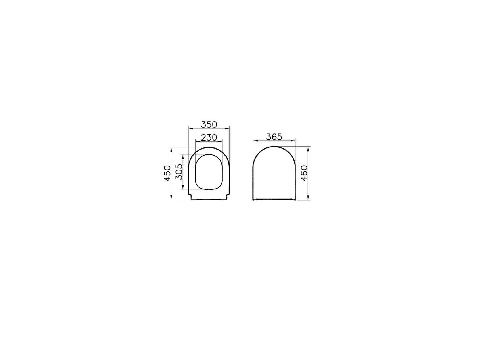 Vitra Ses Yok Kapak Model-2 (Kemer-S50), Yavaş Kapanır, 85-003-009