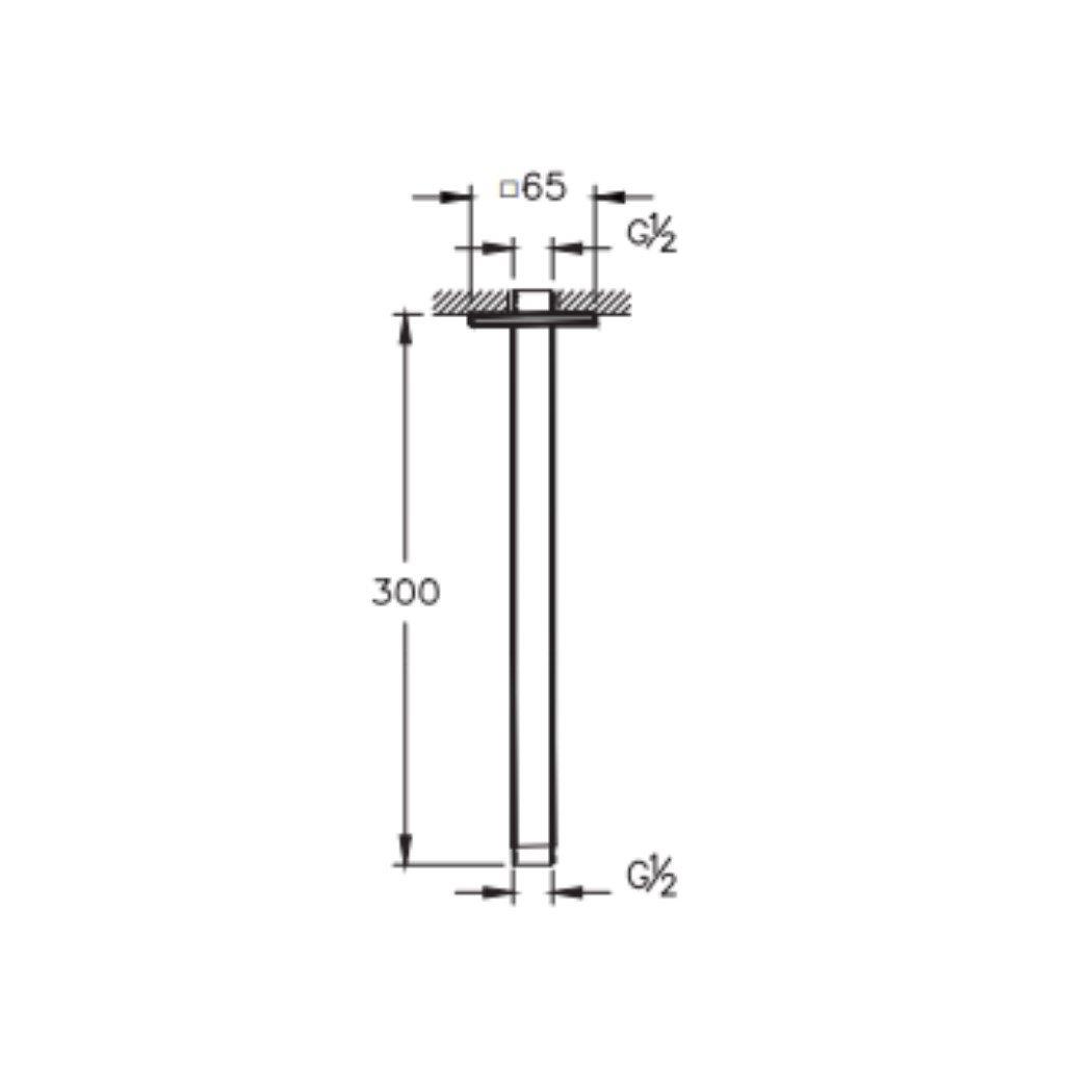 Vitra Suit Tavandan Dirsek (Uzun), Krom A45752