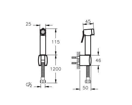 Vitra Taharet Duşu, Fırçalı Nikel A4574734