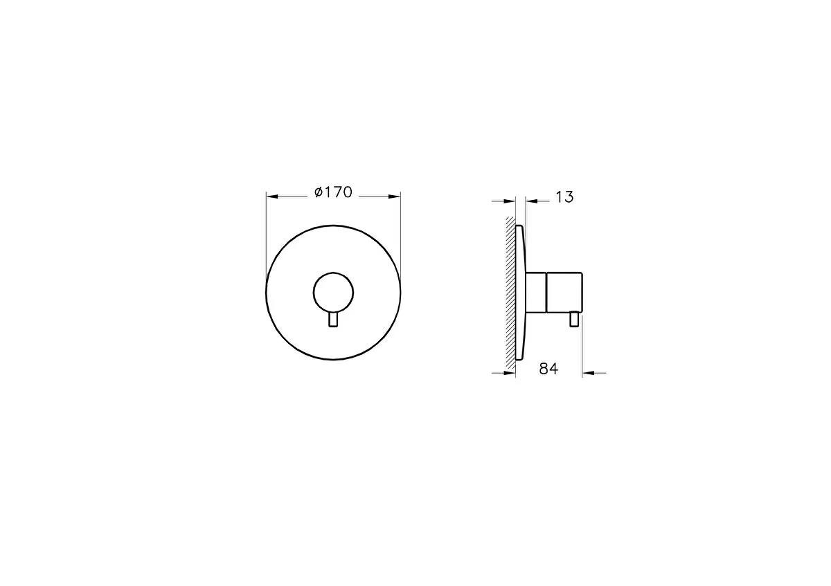 Vitra Yönlendirici, Origin, 3 Yollu (Sıva Üstü Grubu) Mat Siyah, A4285936WTC