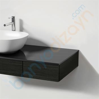  Vitra Origin Çekmeceli Tezgah, 90 cm, Hareli Siyah Meşe   65673