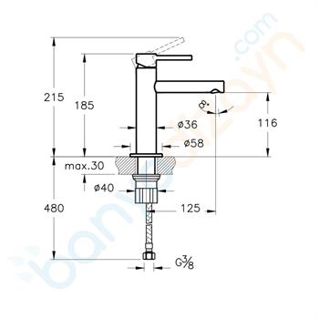  Vitra Origin Lavabo Bataryası, Mat Siyah, A4255636