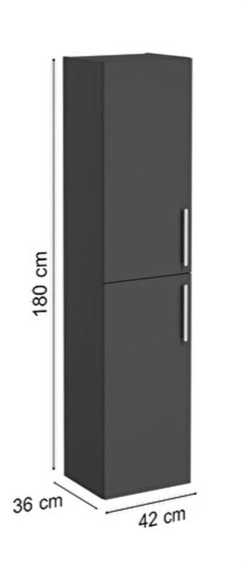  Vitra Root Flat Boy Dolabı, 40 cm, Mat Fırtına Gri  68003