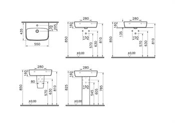  Vitra Shift Lavabo, 55 cm  7076B003-0001