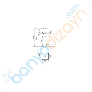  Vitra Water Jewels Kare Çanak Lavabo, 40 cm, Siyah, 4441B470-0016