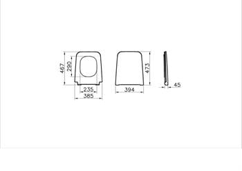 Vitra Equal Klozet Kapağı, Yavaş Kapanır, Kolay Sökülebilir 119-003R009