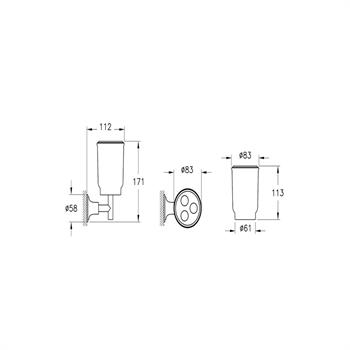 Vitra Diş Fırçalığı, Origin Classic, Duvardan, Mat Siyah, A4451836