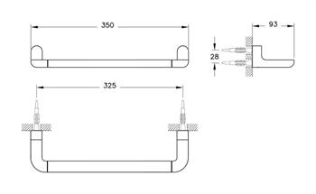 Vitra Eternity Kısa Havluluk, Krom A44304