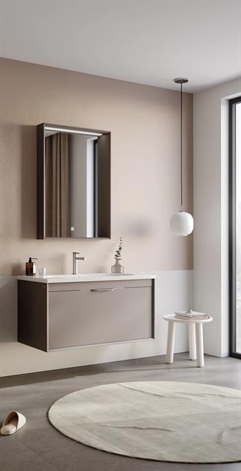 Orka Clay 100 cm Toprak Banyo Dolabı Takımı