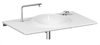 Vitra Lavabo, İstanbul, Çift Armatür Delikli Etajerli, 100 cm, Beyaz, VitraClean, 4519B403-1596
