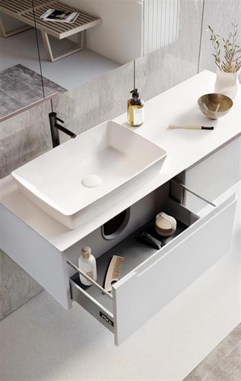 Orka Biella 120 cm Beyaz Banyo Dolabı Takımı