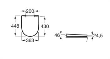 Roca Ona Klozet Kapağı, Beyaz, Yavaş Kapanır A801E12002
