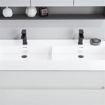 Orka Malta 120 cm Beyaz Banyo Dolabı Alt Modül ve Lavabo