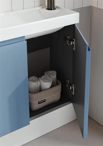 Orka Ferla 110 cm Mat Mavi Banyo Dolabı Takımı