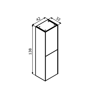 Orka Milano 40 cm Antrasit Banyo Boy Çamaşır Dolabı