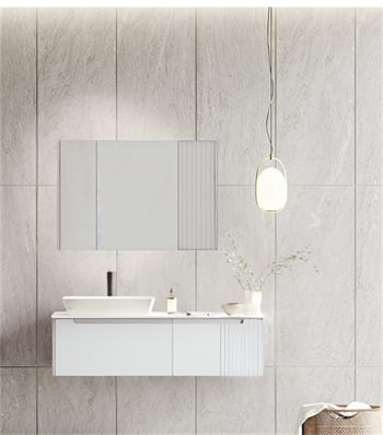 Orka Biella 120 cm Beyaz Banyo Dolabı Takımı