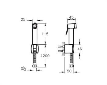 Vitra Taharet Duşu, Fırçalı Nikel A4574734