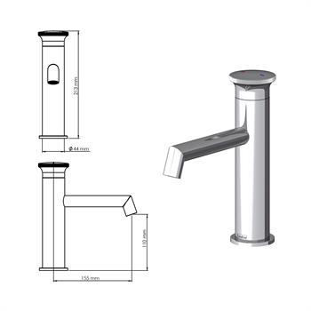 Teska Lavabo Bataryası, Arte Leo S, Altın, E5517