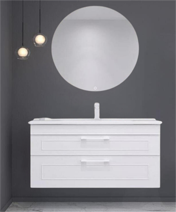 Orka Limpo 100 cm Mat Beyaz Banyo Dolabı Takımı