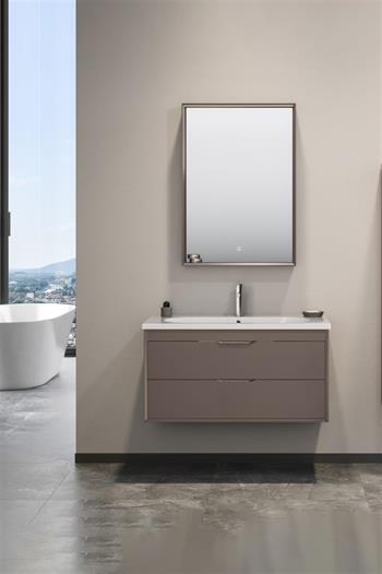 Orka Clay 100 cm Toprak Çekmeceli Banyo Dolabı Takımı