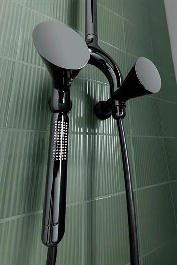 Vitra Duş Kolonu ve Termostatik Duş Bataryası Sistemi, Liquid, Manyetik El Duşlu, Parlak Siyah, A4721939