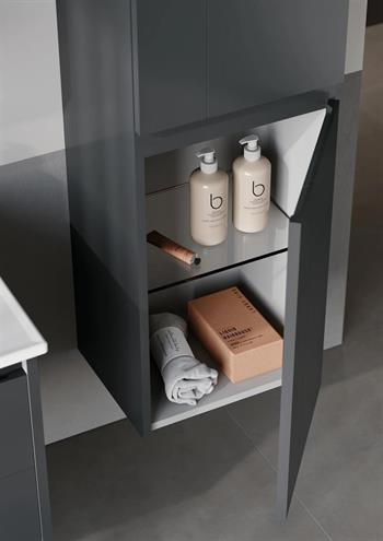 Orka Likya 40 cm Antrasit Banyo Boy Çamaşır Dolabı