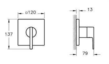 Vitra Suit Ankastre Duş Bataryası, Soft Altın A4283774