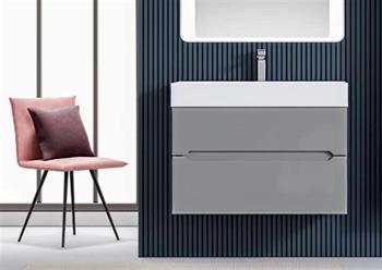 Orka Malta 80 cm Gri Banyo Dolabı Alt Modül ve Lavabo