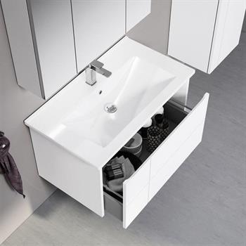 Orka Likya 80 cm Mat Beyaz Banyo Dolabı Takımı