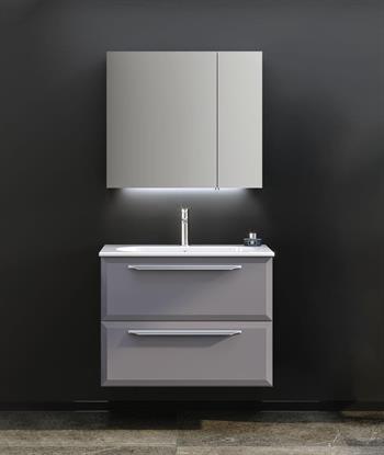 Orka Nuvola 80 cm Gri Banyo Dolabı Takımı