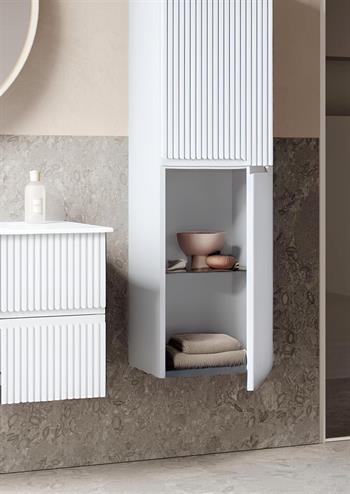 Orka Moonlight 40 cm Beyaz Banyo Boy Çamaşır Dolabı