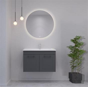 Orka Limpo 100 cm Mat Antrasit Kapaklı Banyo Dolabı Takımı