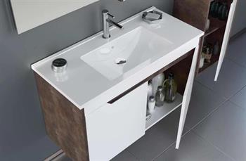 Orka Lago 85 cm Beyaz Banyo Dolabı Takımı