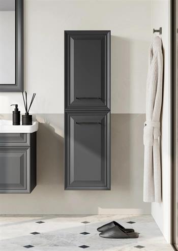 Orka Design 40 cm Mat Antrasit Banyo Boy Çamaşır Dolabı