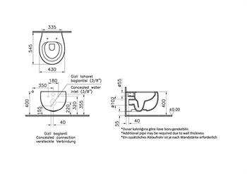 VitrA Asma Klozet, Memoria Rim-Ex, Kanalsız, 5885B403-0559