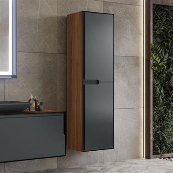 Orka Craft 40 cm Ceviz Banyo Boy Çamaşır Dolabı