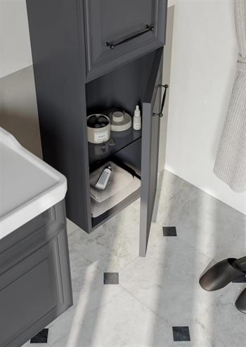 Orka Design 40 cm Mat Antrasit Banyo Boy Çamaşır Dolabı