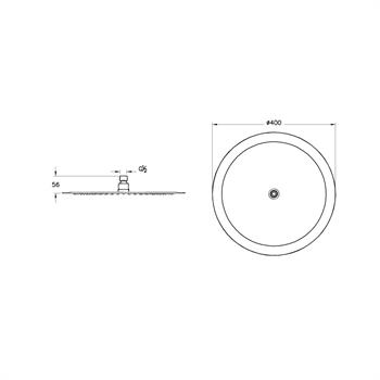Artema Duş Başlığı, Lite LC, Altın, 40 Cm, A4564623