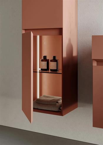 Orka Lusso 40 cm Tarçın Banyo Boy Çamaşır Dolabı