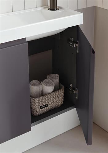 Orka Ferla 110 cm Mat Antrasit Banyo Dolabı Takımı