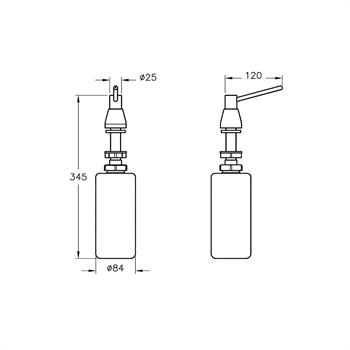 Artema Arkitekta Ankastre Sıvı Sabunluk, Krom A44047
