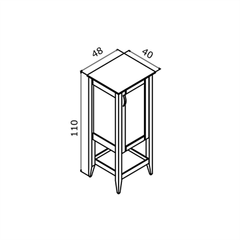 Orka Bastle 47 cm Lacivert Banyo Boy Çamaşır Dolabı